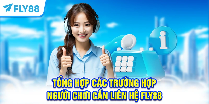 Tổng hợp các trường hợp người chơi cần liên hệ FLY88
